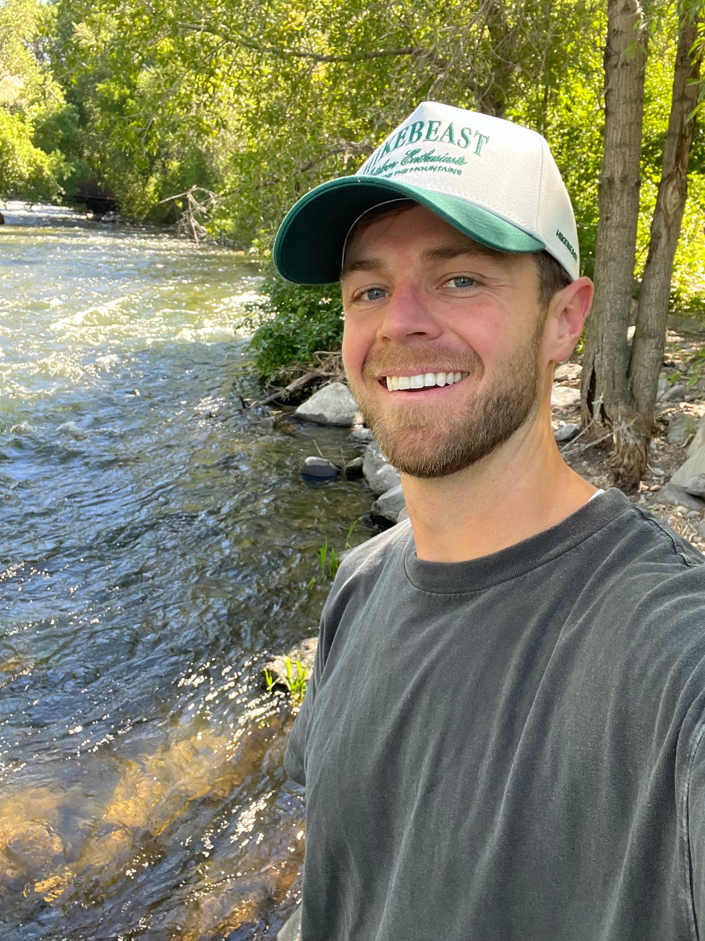 Vintage Green & Off-White Hat