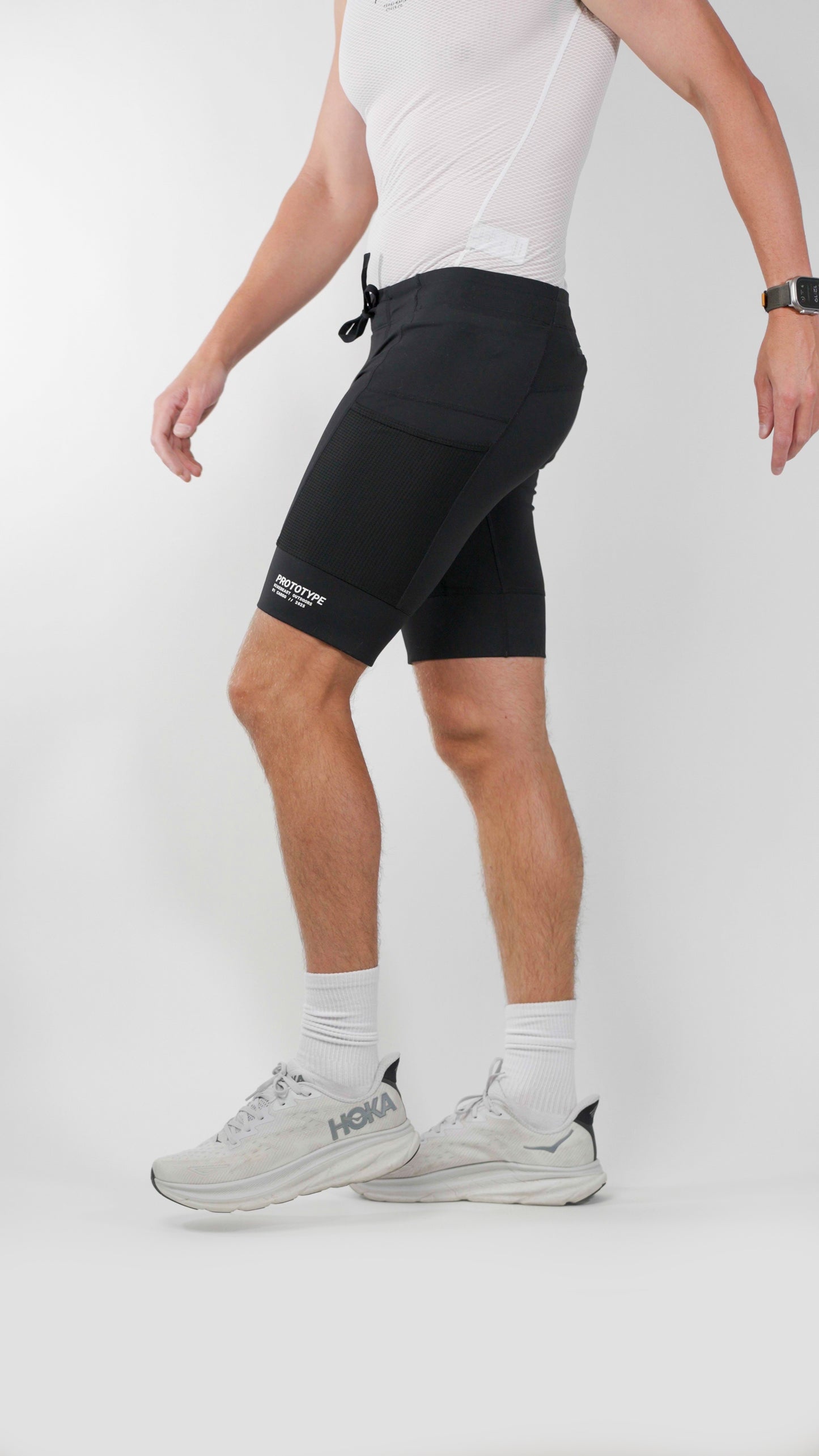 Cargo Half Tights - Black
